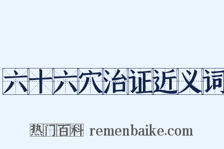 六十六穴治证近义词是什么意思的图片